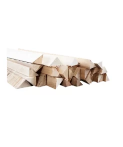 Chaflán de madera para construcción